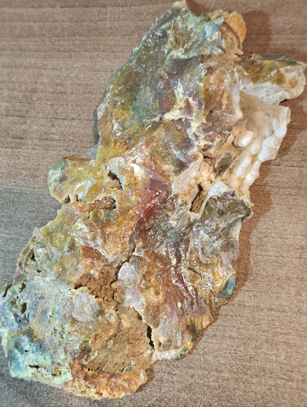 Polychrome Jasper & Druzy Agate Specimen Slab